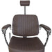 Barber stuhl Bjorn, Herren Friseurstuhl BH-3318 mit verstellbarem Fußstütze, Barbershop stuhl brauner Ledersessel Chrom