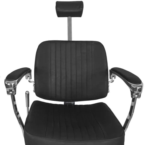 Barber stuhl Bjorn, Herren Friseurstuhl BH-3318 mit verstellbarem Fußstütze, Barbershop stuhl – schwarzer Friseurstuhl