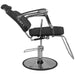 Barber stuhl Bjorn, Herren Friseurstuhl BH-3318 mit verstellbarem Fußstütze, Barbershop stuhl – chrombasis und Lederpolster