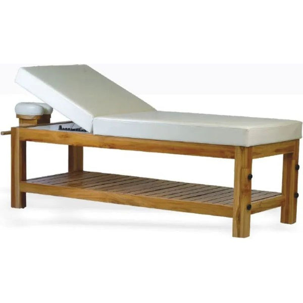 Premium Teak Holz Spa-Massageliege Bliss mit verstellbarem Kopfpolster - Tiptop - Einrichtung