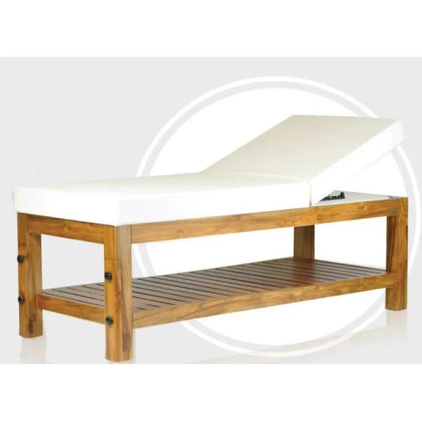 Premium Teak Holz Spa-Massageliege Bliss mit verstellbarem Kopfpolster - Tiptop - Einrichtung