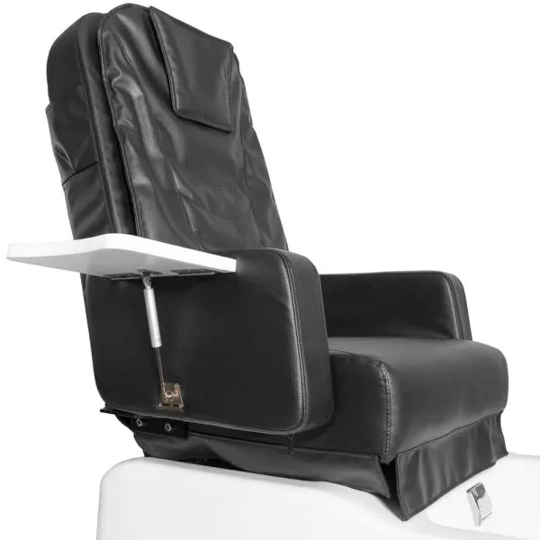 SPA Pediküre Sessel mit Massagefunktion BR-2312: Schwarzer Ledersessel mit Ablage und verstellbarer Rückenlehne
