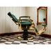 Barber stuhl in Gold - Grün, Herren Friseurstuhl Mae, Barbershop stuhl - Tiptop - Einrichtung