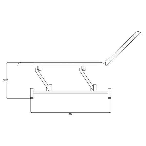 Elektrische Massageliege in graphitgrau mit höhenverstellbarem Motor - Tiptop - Einrichtung