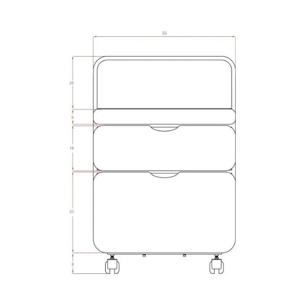 Kosmetikwagen Aufbewahrungswagen Tidy - Platzsparend und Elegant - Tiptop - Einrichtung