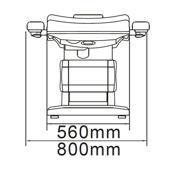 Elektrisch verstellbarer Fußpflegestuhl mit 5 Motoren, Pediküre-Stuhl Amanoni, Abmessungen 800 × 560 mm