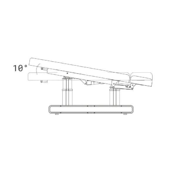 Elektrische Massageliege Moldavi Plus Weiß mit 4 Motoren, Heizfunktion LED, Doppelständer, 67–87 cm, 60° Rückenlehne