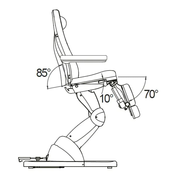 Elektrischer Fußpflegestuhl Amanoni mit 5 Motoren, Pediküre-Stuhl, verstellbare Funktionen, PU-Bezug, Tragkraft 175 kg