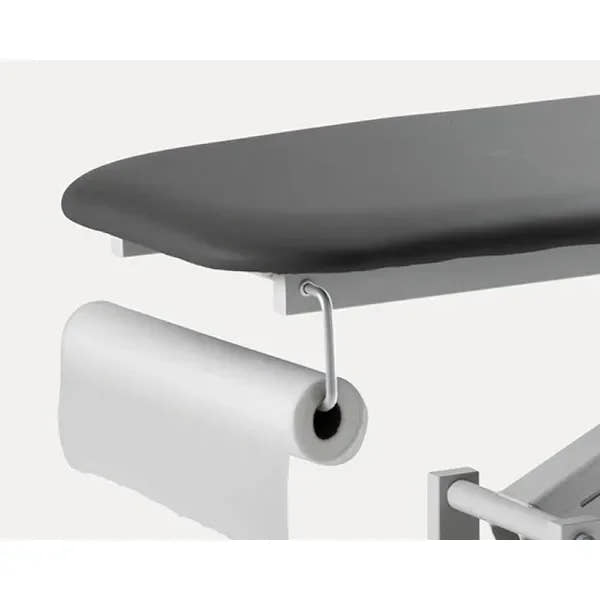 Therapieliege Titan-301 elektrisch mit 1 Motor, Behandlungsliege in Grau mit höhenverstellbarer Funktion.