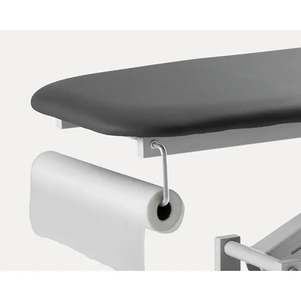 Therapieliege Titan-301 elektrisch mit 1 Motor, Behandlungsliege in Grau mit höhenverstellbarer Funktion.