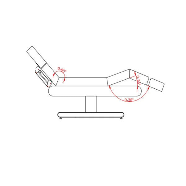 Elektrische Massageliege mit Heizfunktion, 3 Motoren, LED, Fernbedienung, Kopfstütze mit Kissen und Gesichtsausschnitt