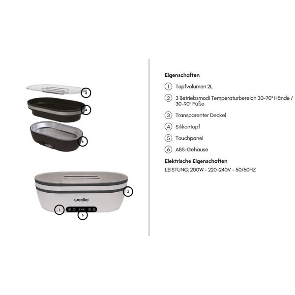 Wachserhitzer SILKY 2L + 4,5L – Profi Paraffin-Wachserhitzer für Hände & Füße, Temperaturregelung, LED & Touchpanel