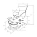 Hydraulischer Fußpflege-Stuhl mit verstellbarer Beinstütze und integrierter Fußwanne - Tiptop - Einrichtung