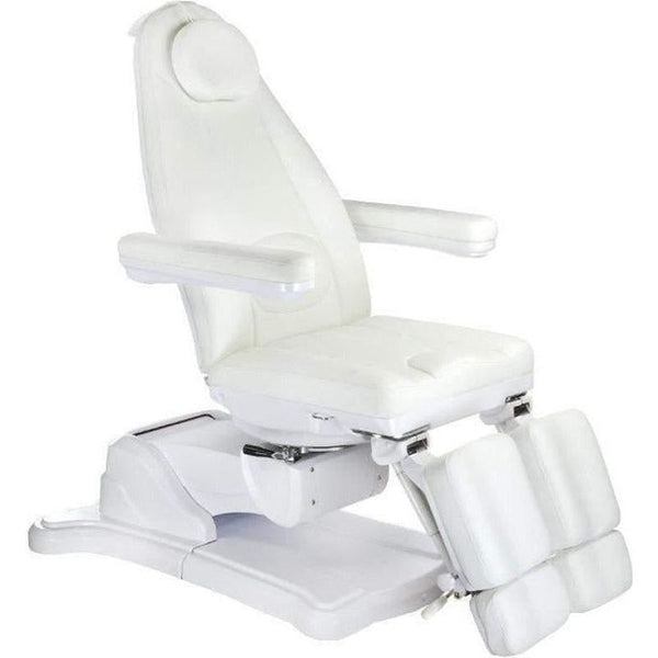 Drehbare Fußpflegestuhl Podologie Stuhl elektrisch mit 3 Motoren BR-6672C in Weiß. - Tiptop - Einrichtung