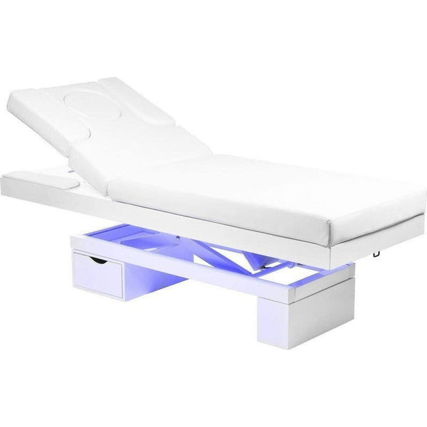 Elektrisch Massageliege Spa mit 2 Motoren LED Limb in Weiß - Tiptop - Einrichtung