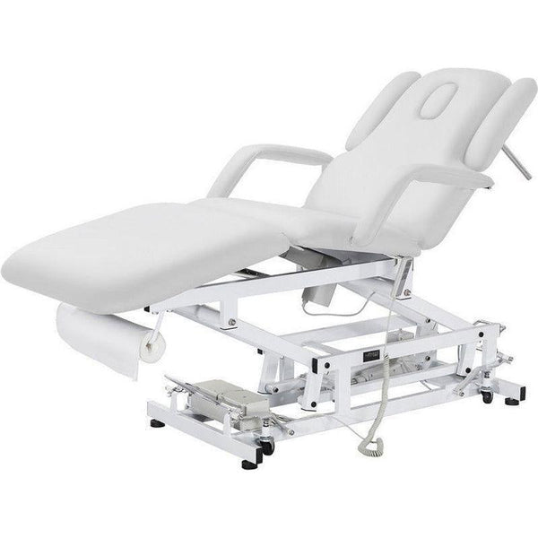 Elektrische Massageliege, Behandlungsliege, Massagebank mit 3 Motoren Acrum in Weiß - Tiptop - Einrichtung