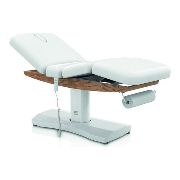 Elektrische Massageliege, Behandlungsliege, Massagebank mit 3 Motoren Atlantic Wood Advance in Weiß für Spa und wellness - Tiptop - Einrichtung