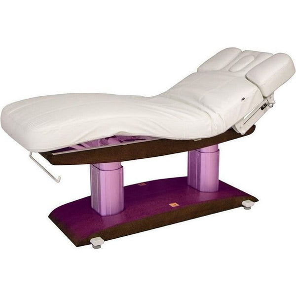 Elektrische Massageliege, Behandlungsliege, Massagebank mit 4 Motoren LED, Troch Dark Base in Weiß für Spa und wellness - Tiptop - Einrichtung