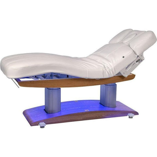 Elektrische Massageliege, Behandlungsliege, Massagebank mit 4 Motoren LED, Troch in Weiß für Spa und wellness - Tiptop - Einrichtung