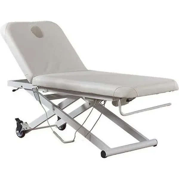 Elektrische Massageliege mit 1 Motor, Behandlungsliege in Weiß - Massagetisch Heka Profi-Massagebank