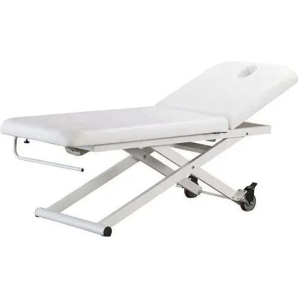 Elektrische Massageliege mit 1 Motor, Behandlungsliege in Weiß - Massagetisch Heka Profi-Massagebank