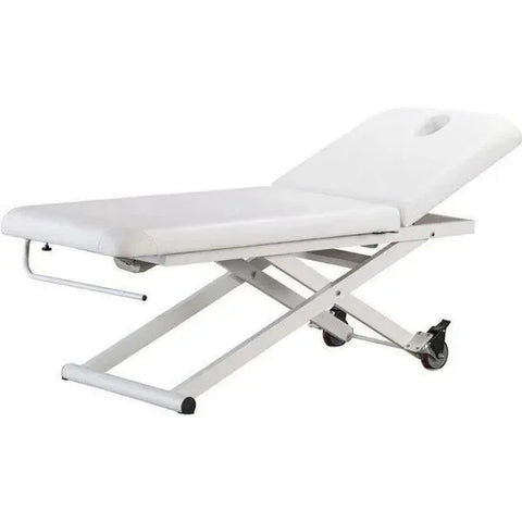 Elektrische Massageliege mit 1 Motor, Behandlungsliege in Weiß - Massagetisch Heka Profi-Massagebank - Tiptop - Einrichtung