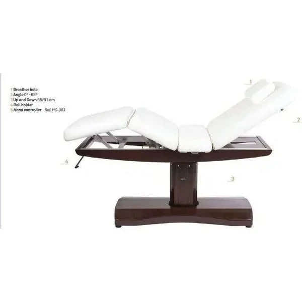 Elektrische Massageliege mit 3 Motoren, Massagetisch in Weiß, Behandlungsliege Ulna