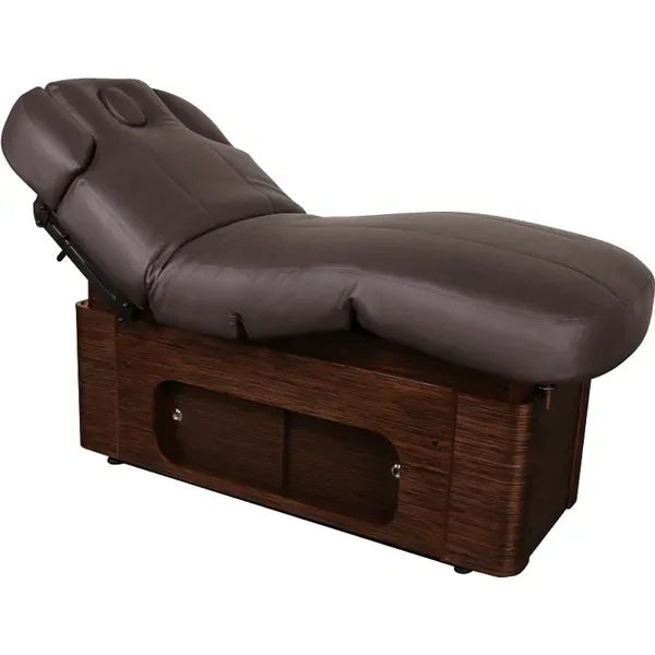 Elektrische Massageliege mit Heizfunktion, Massagetisch mit 4 Motoren, Behandlungsliege Keid warm in Braun