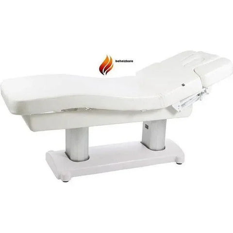 Elektrische Massageliege mit Heizfunktion, Massagetisch mit 4 Motoren, Behandlungsliege Tensor in Weiß - Tiptop - Einrichtung