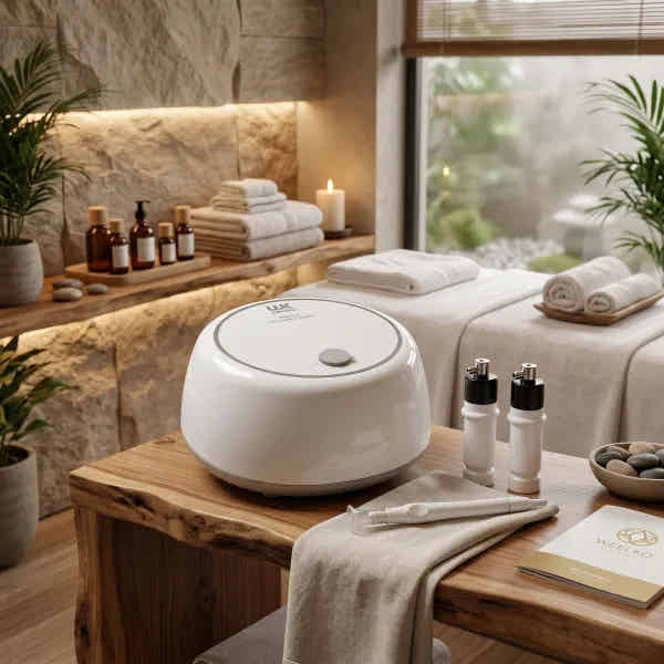 Basictech Vacuum & Spray WKB014 – Profi Vakuum- & Sprühgerät für Hautpflege in Spa-Umgebung.
