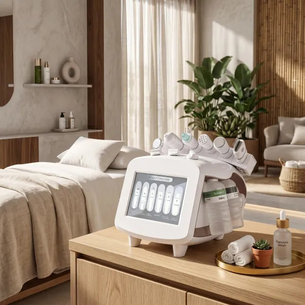 Premium Hydrodermabrasion 6-in-1 Gerät Weelko Oxya WKB019 für professionelle Gesichtsreinigung im Spa.