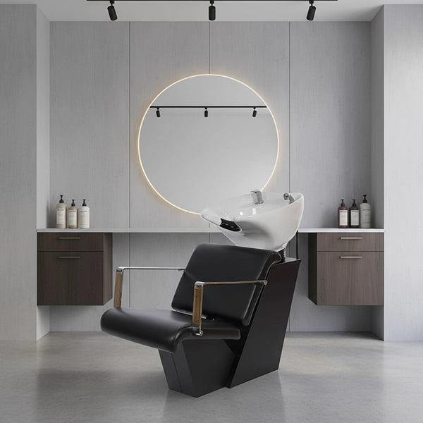 Friseur Waschbecken in elegantem Schwarz, Luxuriöse Friseurwaschbecken Dren - Tiptop - Einrichtung