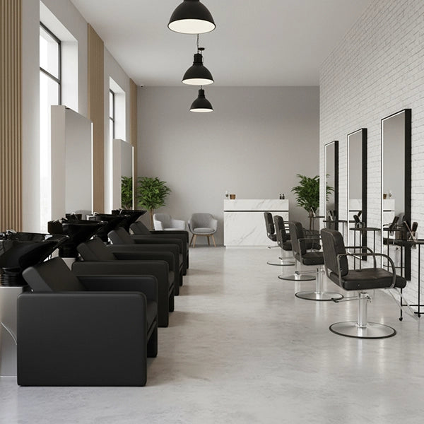Friseur waschbecken in elegantem Schwarz, Friseurwaschbecken Sion - Tiptop - Einrichtung