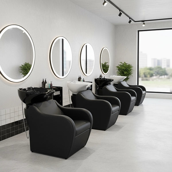 Friseur waschbecken in Schwarz, rückwärtswaschbecken Friseur Faid in Schwarz - Tiptop - Einrichtung