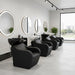 Friseur waschbecken in Schwarz, rückwärtswaschbecken Friseur Faid in Schwarz - Tiptop - Einrichtung