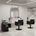 1x Friseur Waschbecken Knot Schwarz-Weiß und 3x Friseurstuhl Class R - Tiptop - Einrichtung