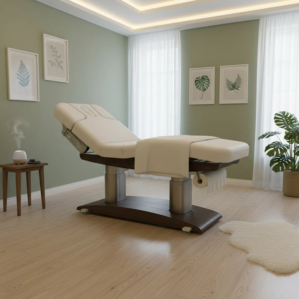 Elektrische Massageliege Lips mit 4 Motoren, Heizfunktion, Matratze aus einem Stück mit drei Sektionen, Kopfstütze