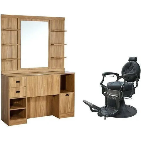 1x Friseur Bedienplatz Oke-bbr – 1x Barber stuhl Clint - Tiptop - Einrichtung