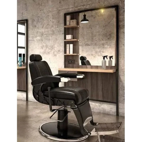 Friseur Bedienplatz mit LED-Beleuchtung und Schublade, Friseurarbeitsplatz Logan-B - Tiptop - Einrichtung