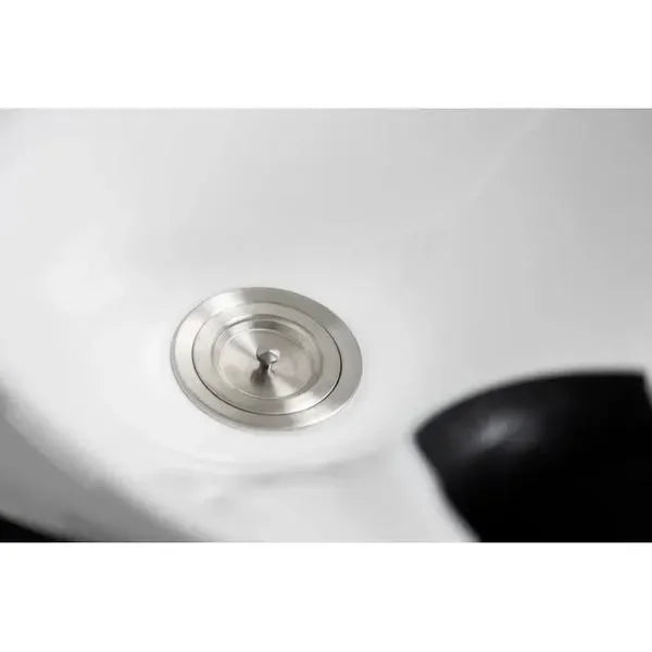 Edelstahl-Abfluss im Friseurwaschbecken MIDI, Teil des Friseur-Salon-Sets
