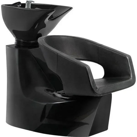 Friseur Waschbecken mit Schwarzem Polsterbezug, Friseurwaschbecken Rolls - Tiptop - Einrichtung
