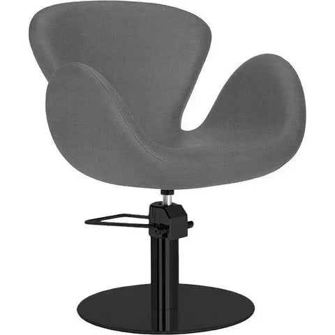 Friseurstuhl in elegantem Grau mit moderner Polsterung, Luxuriöser Friseur stuhl Chloe - Tiptop - Einrichtung