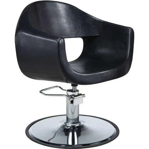 Friseurstuhl in eleganter Schwarz-Farbe, Luxuriöser Friseur stuhl Cindy - Tiptop - Einrichtung