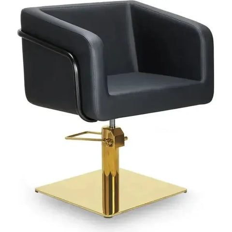 Friseurstuhl in eleganter Schwarz-Farbe, Luxuriöser Friseur stuhl Egan - Tiptop - Einrichtung