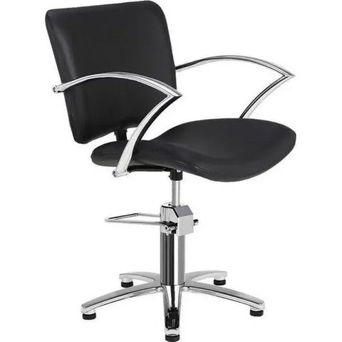 Friseurstuhl in eleganter Schwarz-Farbe, Luxuriöser Friseur stuhl Freya - Tiptop - Einrichtung