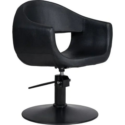 Friseurstuhl in eleganter Schwarz-Farbe, Luxuriöser Friseur stuhl Glam - Tiptop - Einrichtung