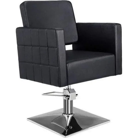 Friseurstuhl in eleganter Schwarz-Farbe, Luxuriöser Friseur stuhl Horace - Tiptop - Einrichtung