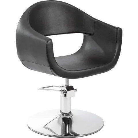 Friseurstuhl in eleganter Schwarz-Farbe, Luxuriöser Friseur stuhl Jheri - Tiptop - Einrichtung