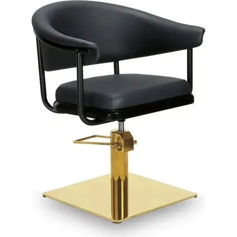 Friseurstuhl in eleganter Schwarz-Farbe, Luxuriöser Friseur stuhl Lyra B - Tiptop - Einrichtung