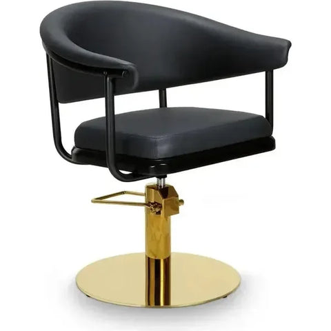 Friseurstuhl in eleganter Schwarz-Farbe, Luxuriöser Friseur stuhl Lyra B - Tiptop - Einrichtung